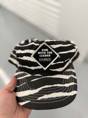 Vintage Headmost A.O. Smith Pool & Spa Motors Zebra Stripe Snapback Hat